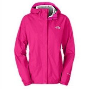 Dark Pink Venture North Face Rain Jacket
